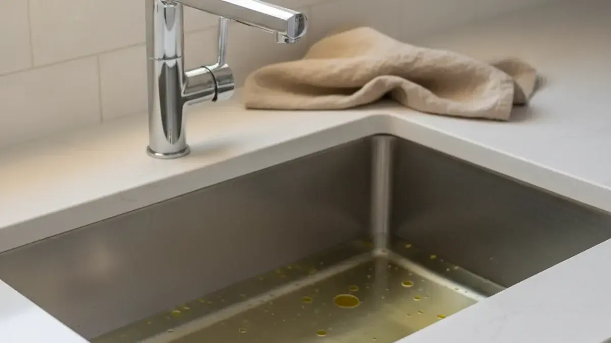 Kitchen sink backing up from grease