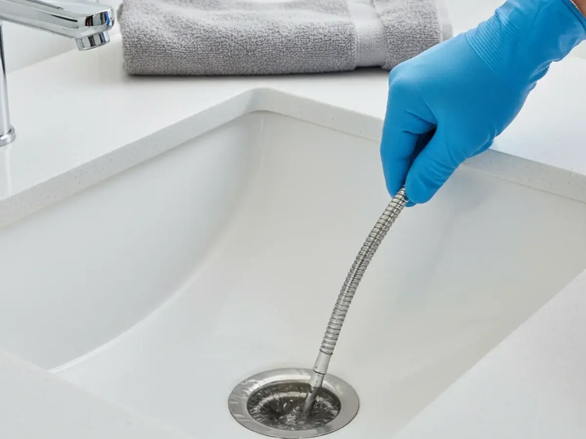 Bathroom drain cleaning for a slow sink in Sterling Heights MI