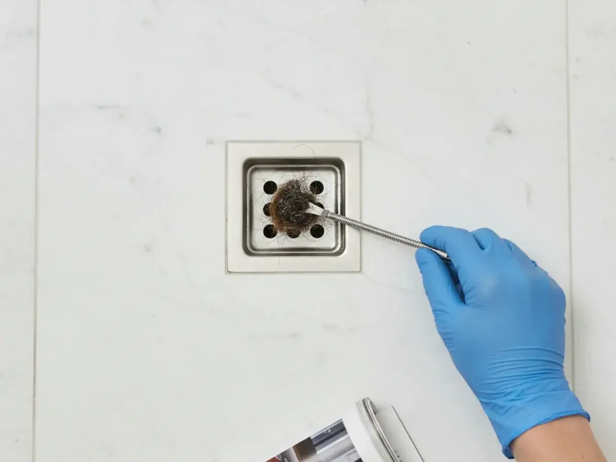 Shower drain cleaning for a hair clog in Sterling Heights MI